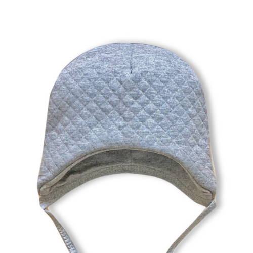 Шапочка утеплённая из капитония «Серый-меланж»