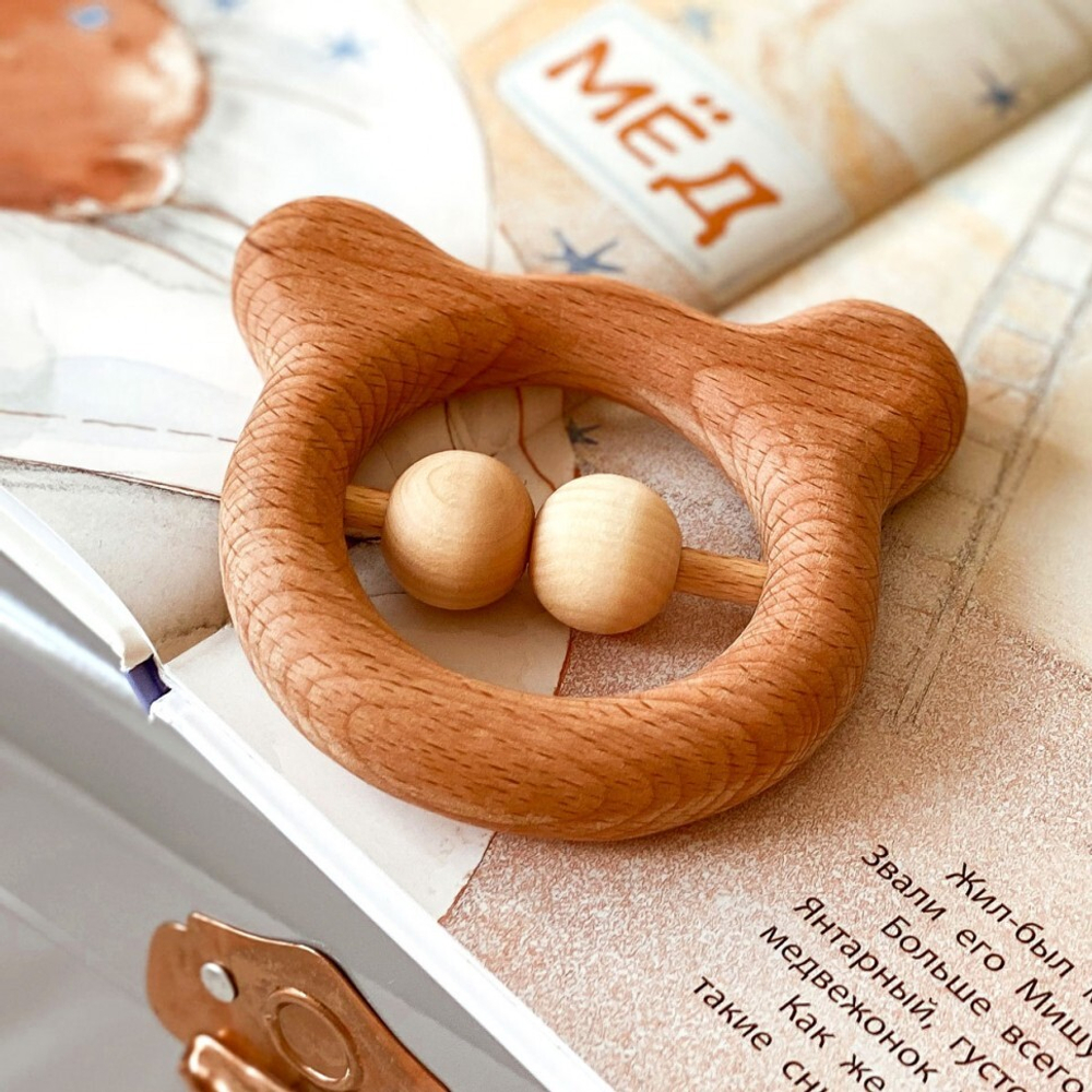 Погремушка - грызунок "Глазастый Медвежонок" Леснушки