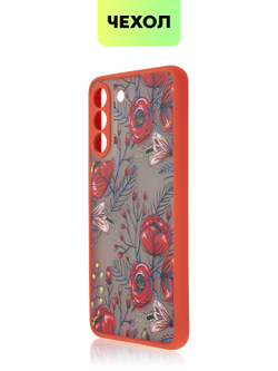 Чехол BROSCORP для Samsung Galaxy S21 FE оптом (арт. SS-S21FE-ST-TPU-RED-PRINT)
