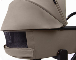 Детская коляска Peppy Monaco 3 в 1 с автокреслом Verona Beige Sandstone (песочный), рама черная