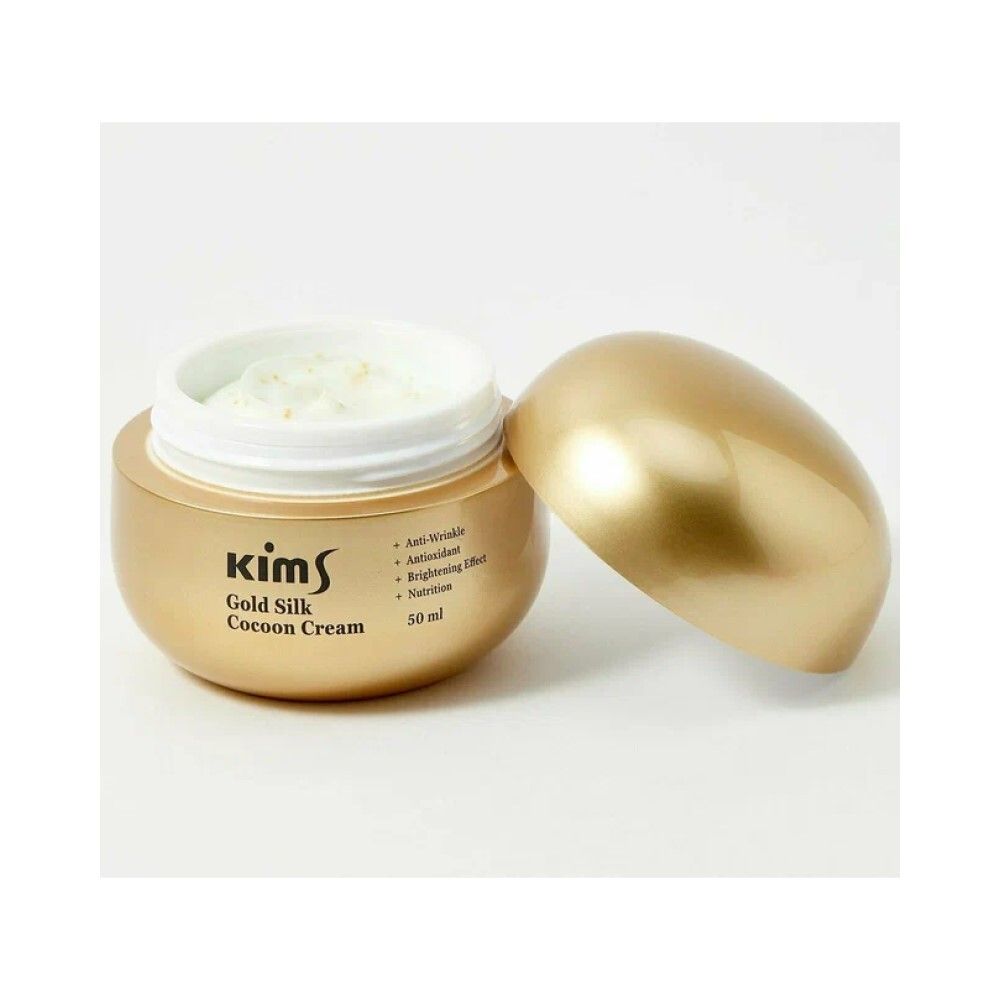 Kims Gold Silk Cocoon Cream Крем антивозрастной для лица с протеинами кокона шелкопряда, 50 мл