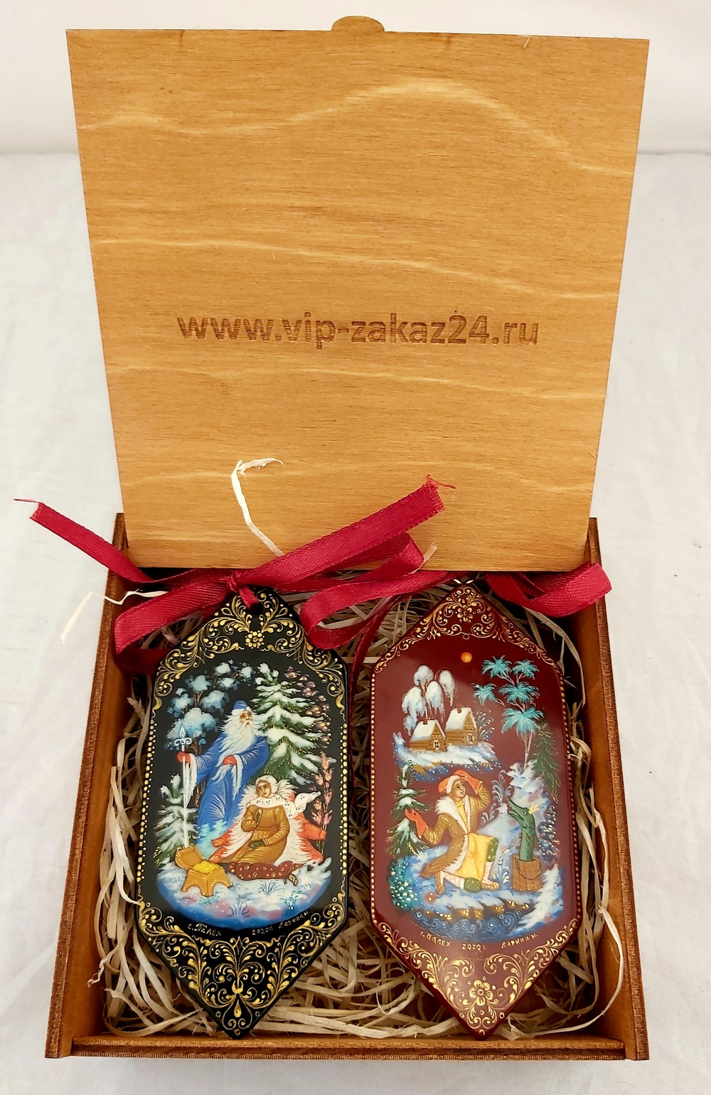 Набор ёлочных игрушек "Конфеты с росписью Палех-2"