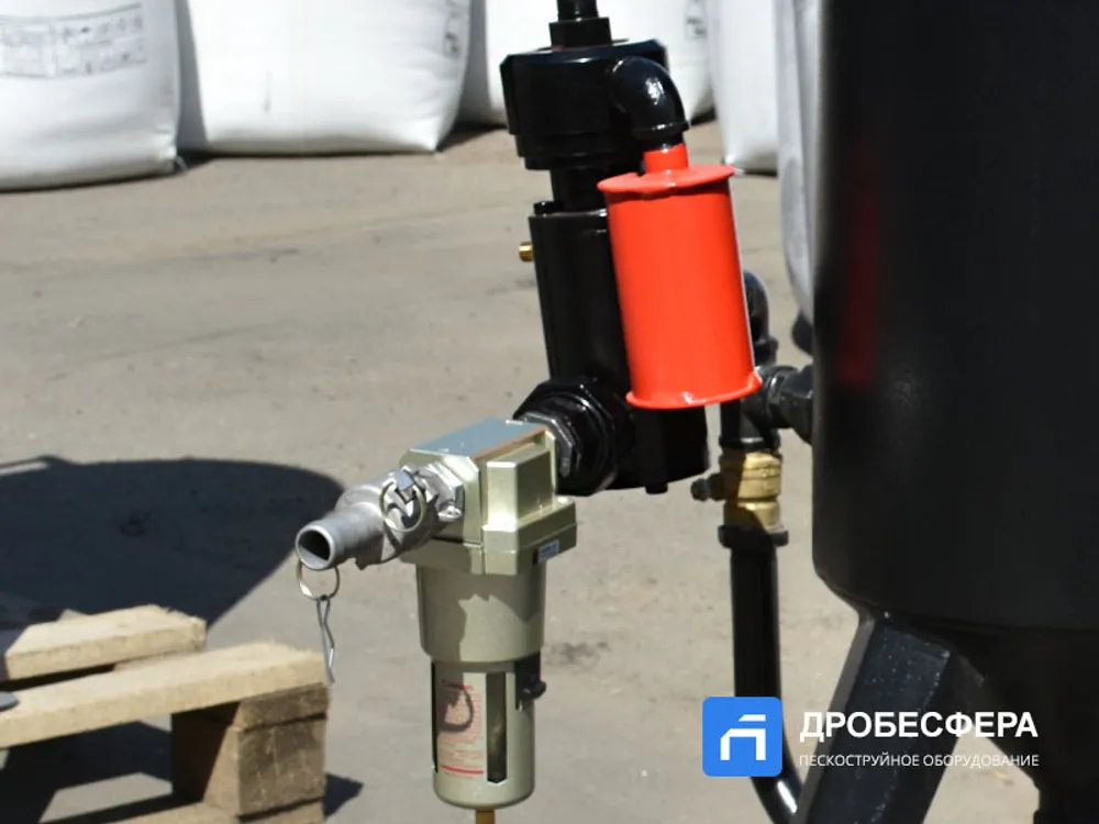 Пескоструйный аппарат PST-PS-25-3 с рукавом TWIN 20 метров с шиберным дозатором