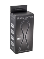 Силиконовый уретральный массажер Wavy Urethral Plug Large (30 см , черный) (Цвет: черный)