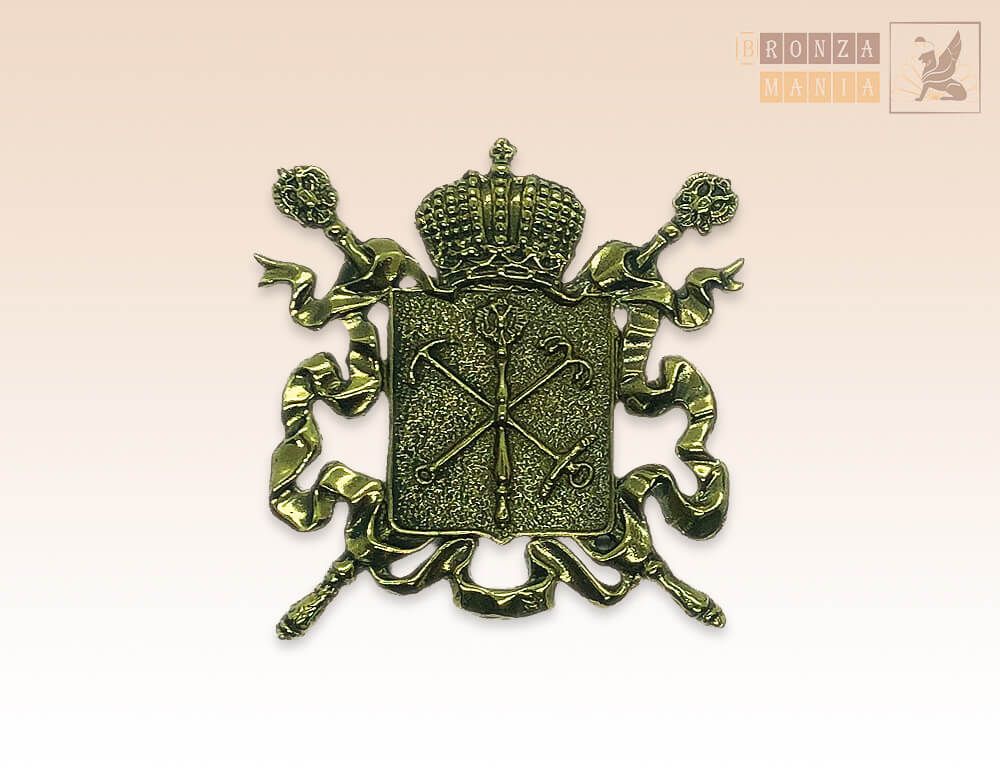 накладка Герб Санкт Петербурга 4,5х4,5 см