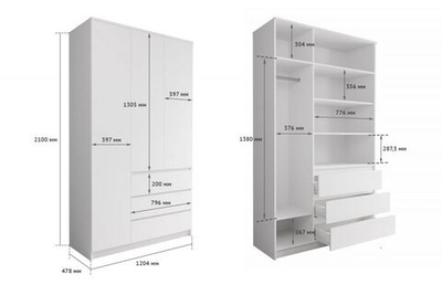 Шкаф МОРИ 1200.1 (ш1204*г478*в2100мм) (графит)