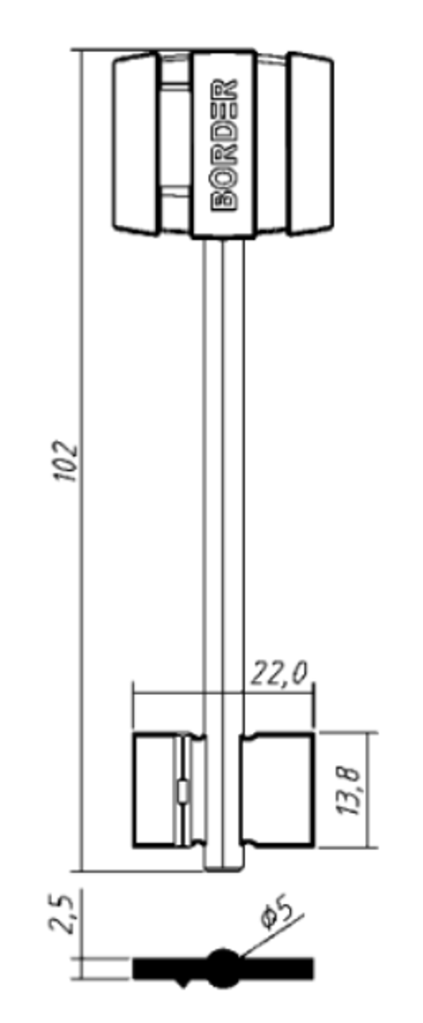 Заготовка дверняк БОРДЕР 4 в пластике (88-01)
