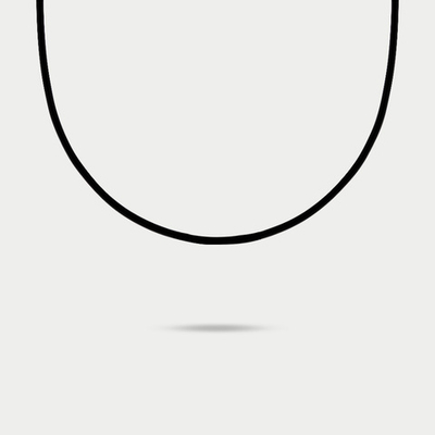 Колье каучуковое с замком из розового золота 585 пробы (арт.7122к)