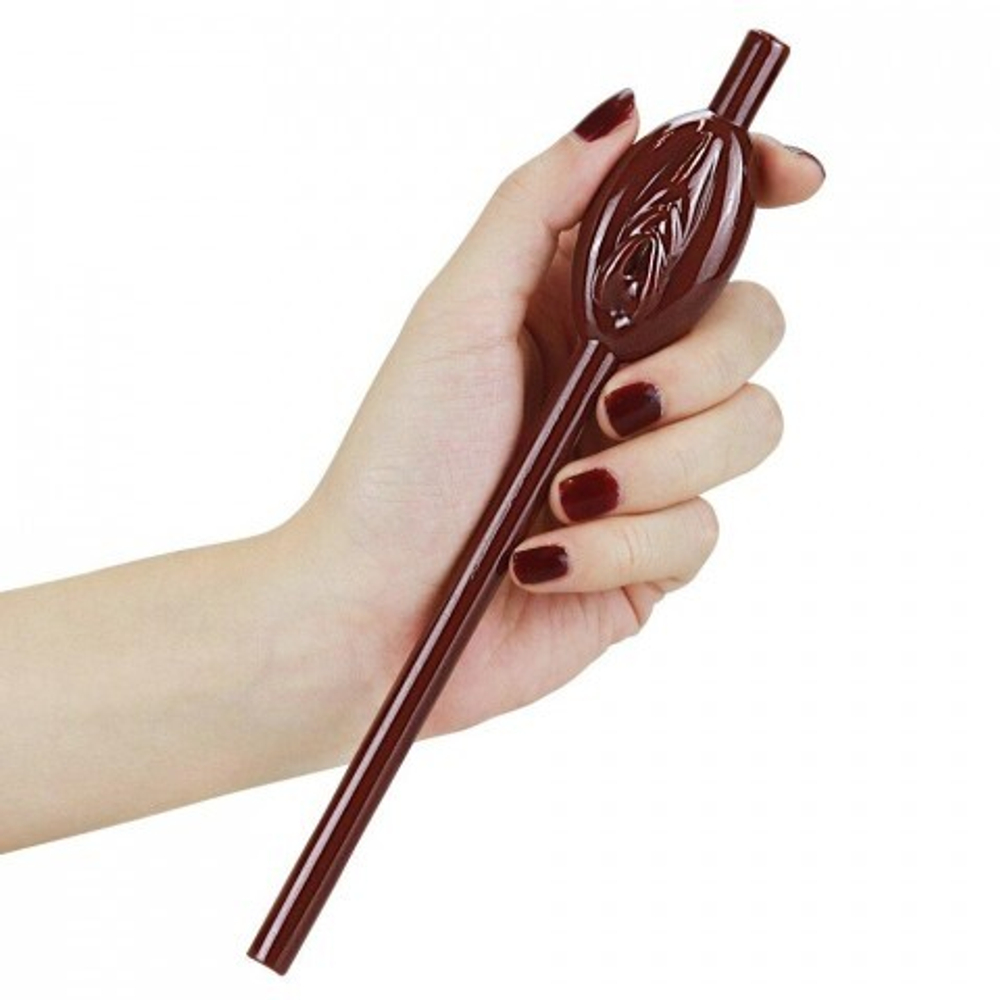 Коктейльные трубочки в виде вагины черный/бежевый/коричневый (9 шт.)