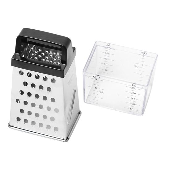 Терка кухонная с контейнером Kamille KM 7205 из нержавеющей стали (4 типа лезвий)