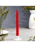 Свеча витая, 2.3×24.5 см, 5 ч, 50 г, красная