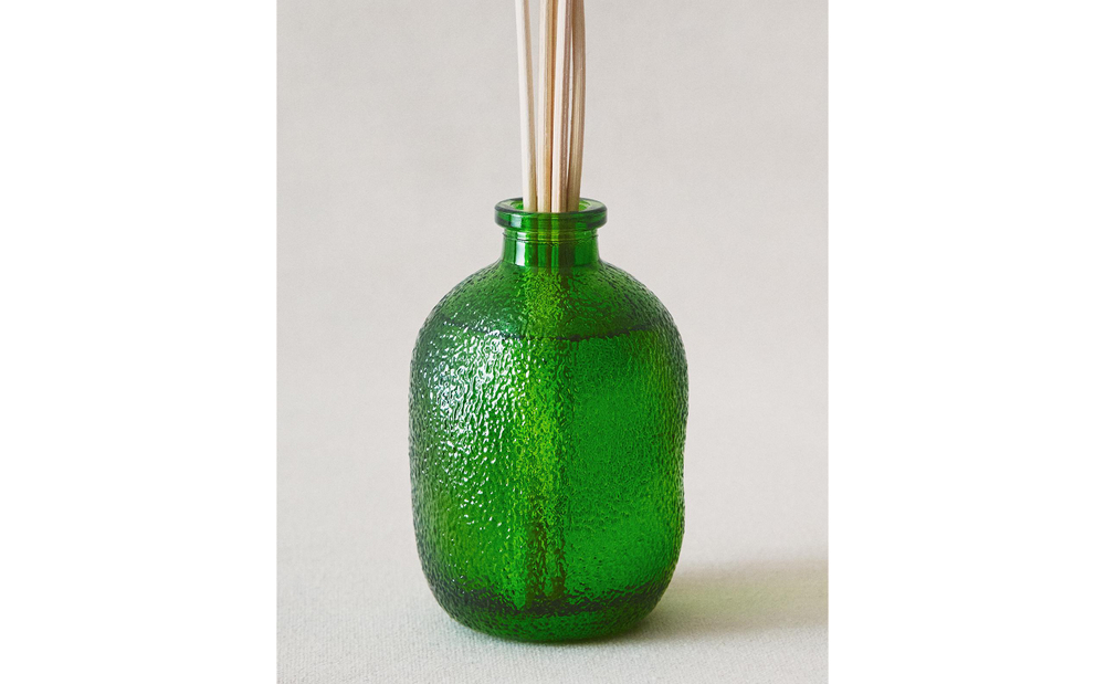 Zara Home Аромадиффузор Yuzu & Musk 180 мл, тростниковые палочки микадо, аромат свежий цитрусовый, Горчичный