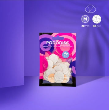 Белые сменные файлы для педикюрного диска PODODISC STALEKS PRO M 80 грит (50 шт)