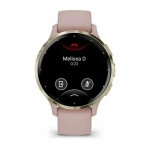 Умные часы Garmin Venu 3S 41 мм, золотистый с розовым ремешком (Dust/Rose)