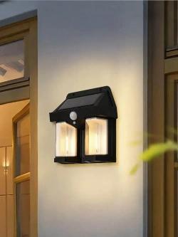 Светильник уличный настенный LED на солнечной батарее, с датчиком движения беспроводной аккумуляторный