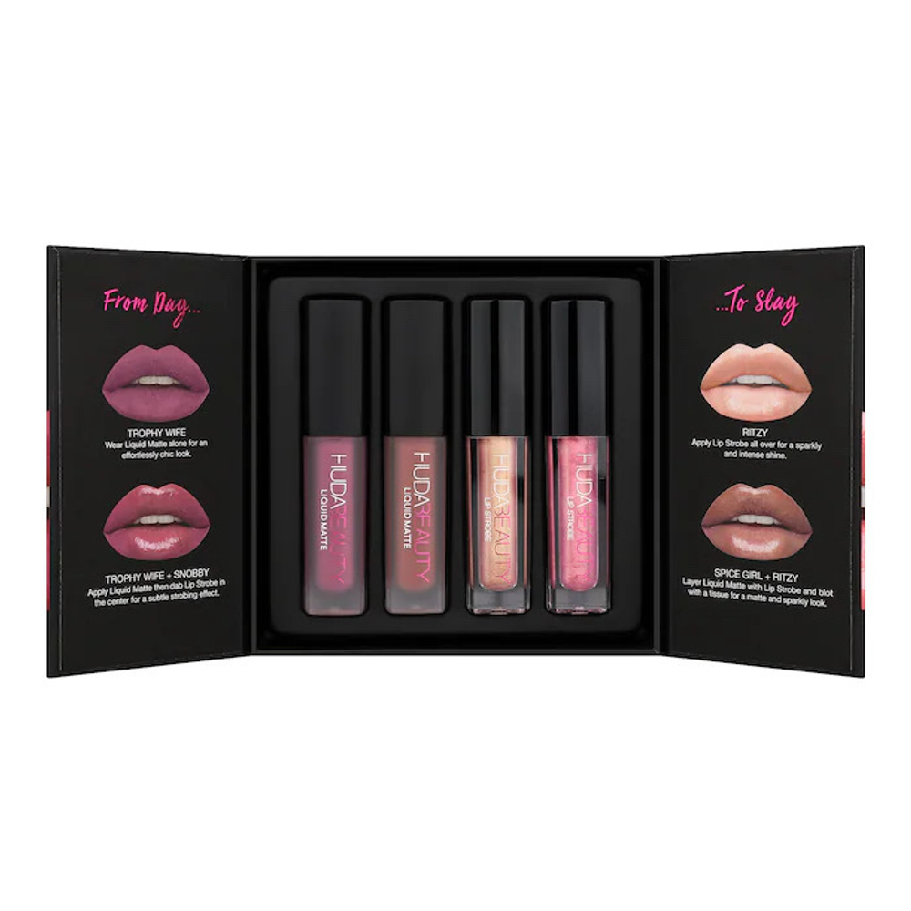HUDA BEAUTY Matte & Strobe Lip Set