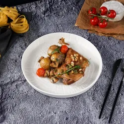 Тарелка с бортом d 23 см h3 см White Raw Wood P.L. Proff Cuisine [6]
