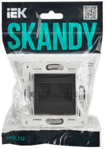 SKANDY Розетка компьютерная двойная RJ45 кат.6 SK-K04T титан IEK