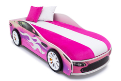 Кровать с матрасом Бельмарко Бондмобиль розовый