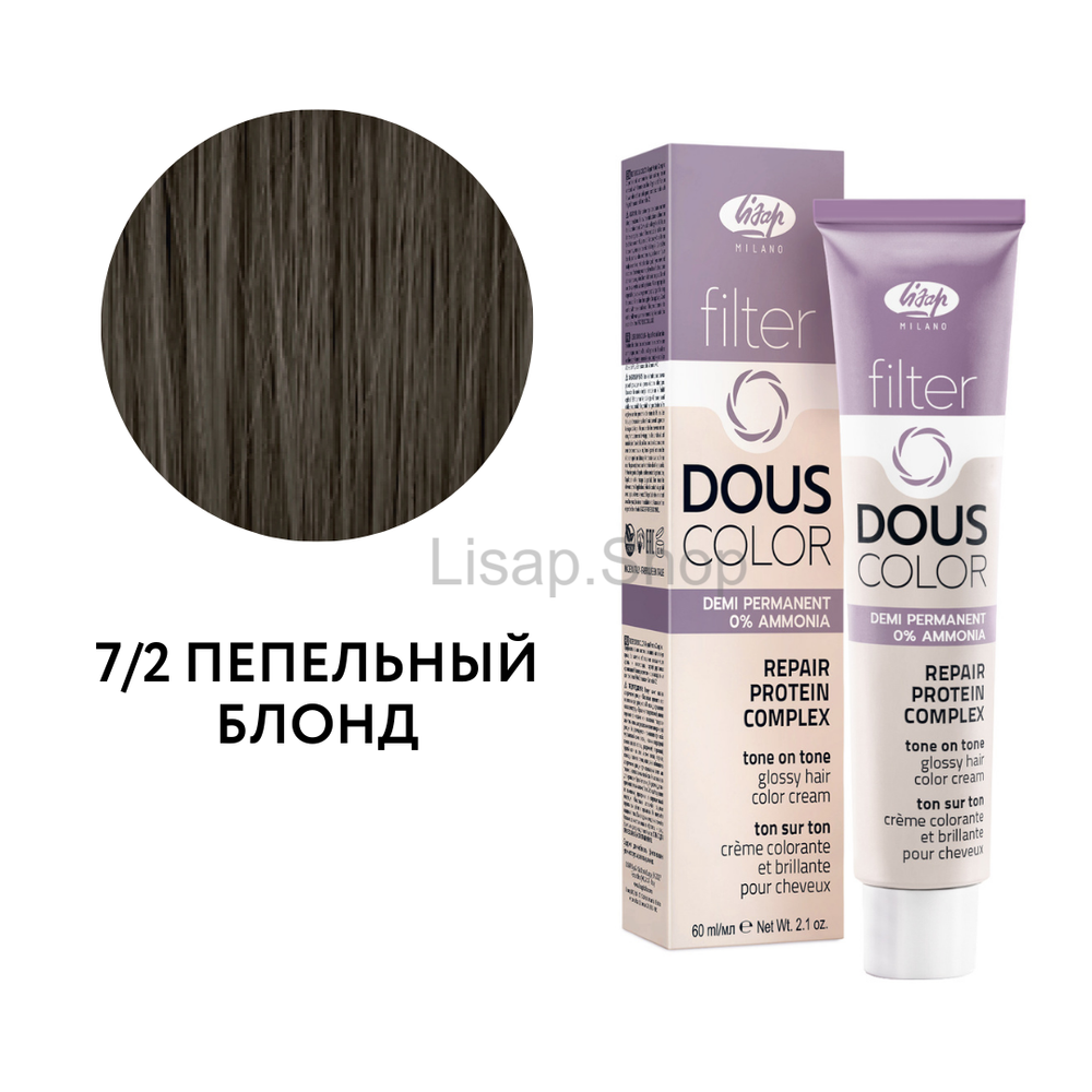 Полуперманентный безаммиачный крем-краситель тон-в-тон "Filter Dous Сolor" (60мл)