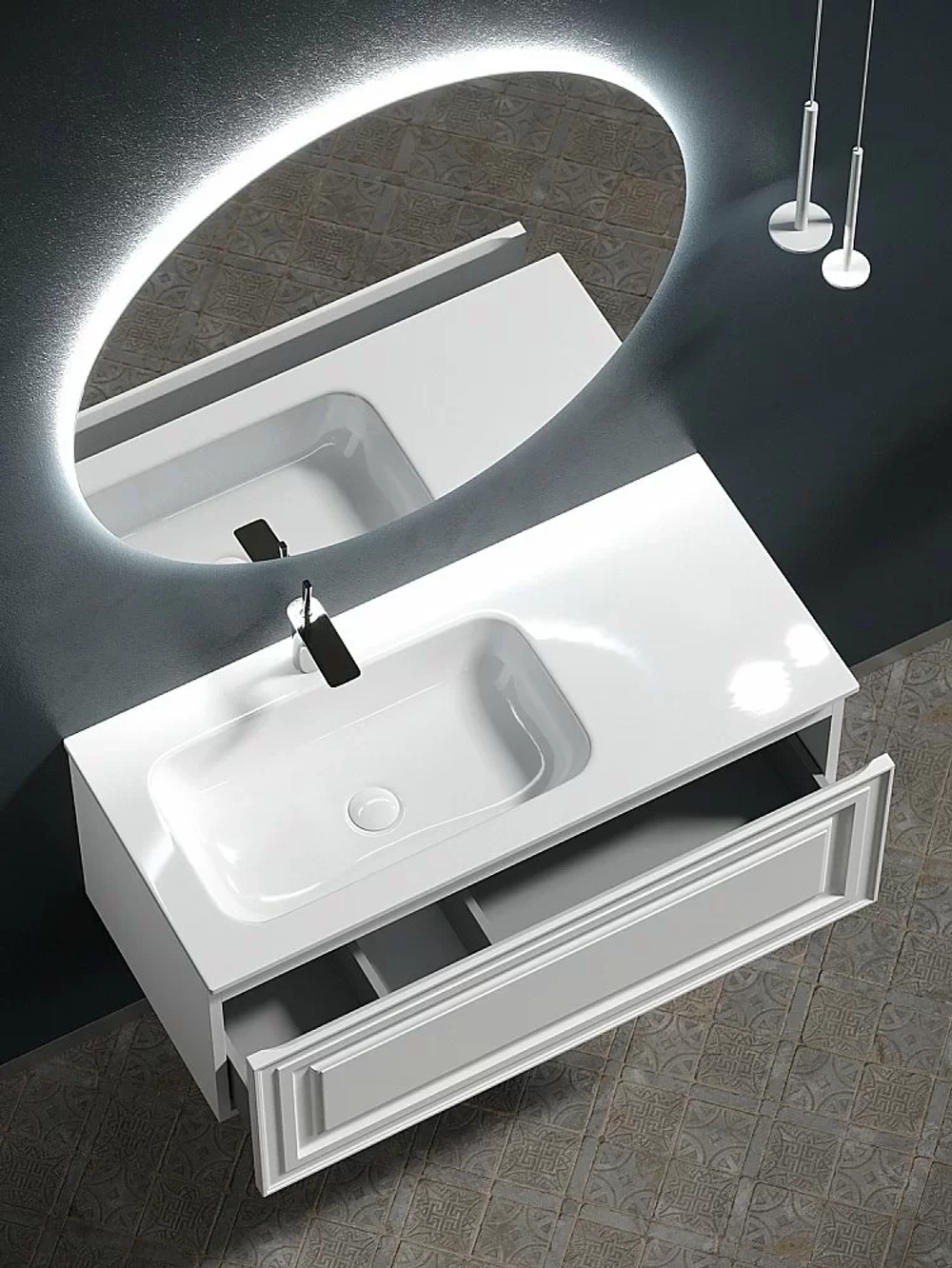 Тумба с раковиной Sancos Very VR100LW + CN7014 100