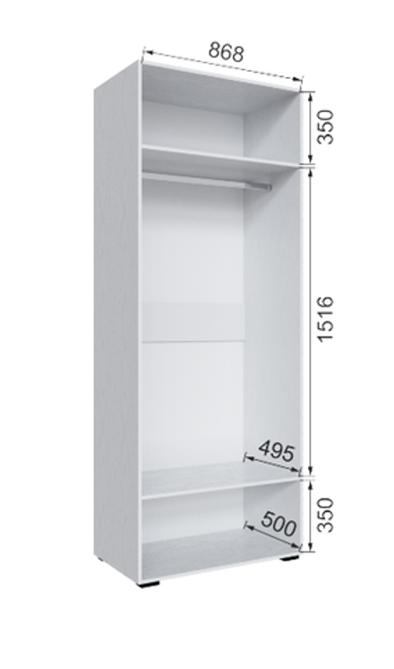 Шкаф с зеркалом Бруклин 90Ш