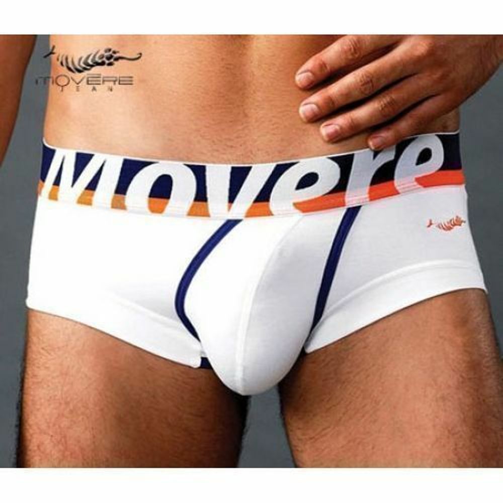 Мужские трусы хипсы белые Movere Signature Hipster White Мужские трусы хипсы белые Movere Signature Hipster White