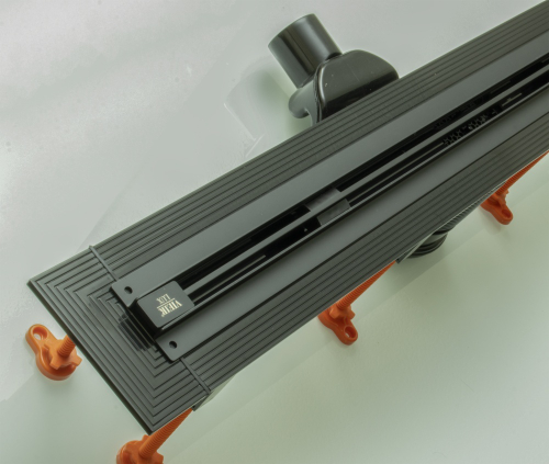 Трап душевой с гидрозатвором (РЕГУЛИРУЕМАЯ  ДЛИНА, ГРАФИТ) 120см ViEiR  (4/1шт)