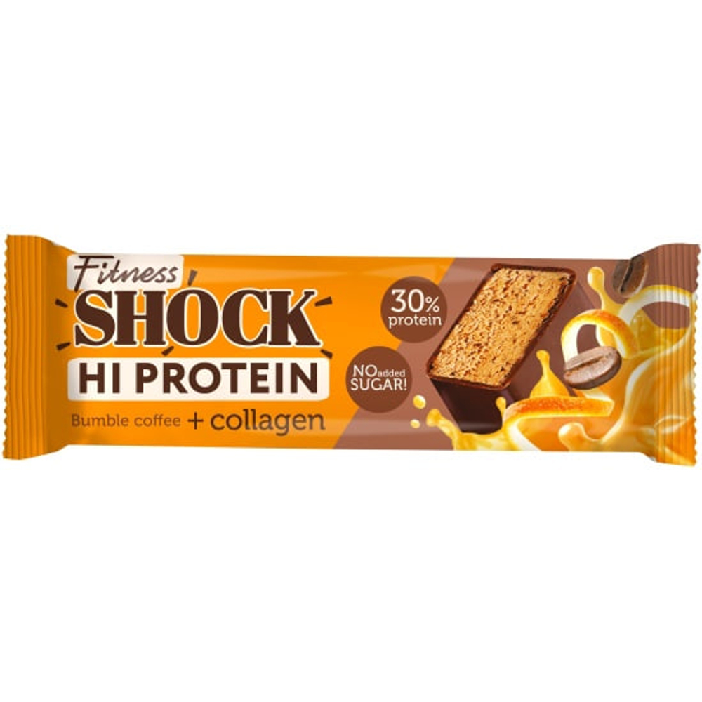 Протеиновый батончик HI PROTEIN FitnesShock 40 гр. Кофе-Апельсин