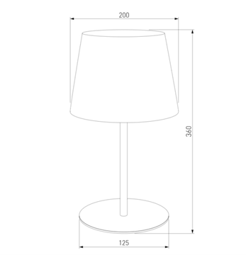 Настольный светильник с тканевым абажуром 1*Е27 2936 чёрный Maja Black TK Lighting