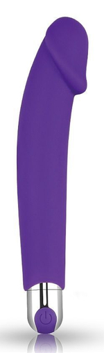 Фиолетовый вибратор Rechargeable IJOY Silicone Dildo - 16,5 см. (Цвет: фиолетовый)