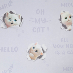 Обои виниловые HC72285-56 PALITRA HOME 3D Cats, сюжетный рисунок размер 1.06 х 10.05 м