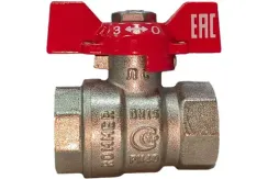 Кран шаровый ROMMER В-В 1/2" бабочка стандартнопроходной 39788