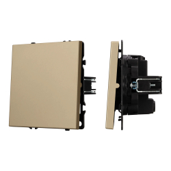 Механизм выключателя одноклавишный перекрёстный SWT-NOBE-MKX1-SFPL-GD (230V, 10A) (Arlight, -) 054250