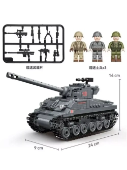 Конструктор Американский танк Шерман 624 детали 6849