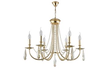 Люстра подвесная Victoria SP6 золото/янтарный Crystal Lux
