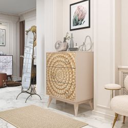 Комод Терра Птички с 3 ящиками Айвори