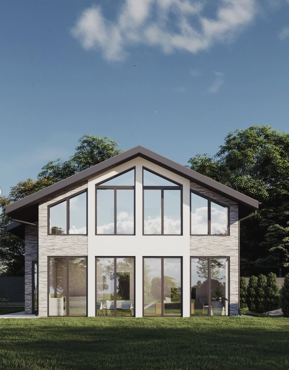 Проект индивидуального жилого дома 180 m2