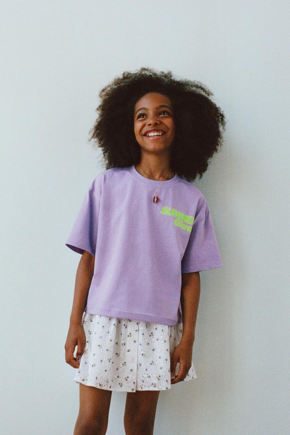 ZARA ЮБКА-ШОРТЫ С ВЫШИВКОЙ И ЦВЕТОЧНЫМ ПРИНТОМ, БЕЛЫЙ