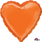 Шар фольгированный Сердце 43 см (Оранжевый)