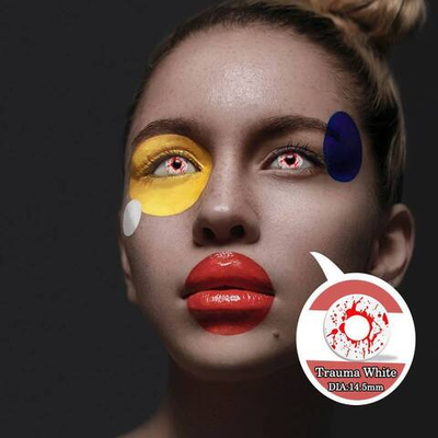 Линзы на Хэллоуин "Вампир" 2 ШТ/ 1 ГОД+ контейнер для линз в подарок /Crazy /Карнавальные/ Цветные/контактные без диоптрий/кровавый