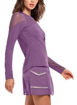 Женская теннисная футболка (dł. Рукава) Lucky in Love Avant Garde 1.0 It's A Wrap Long Sleeve - dusk