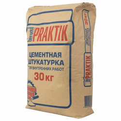 Штукатурка цементная для внутренних работ Praktik 30 кг