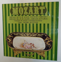 Винтажная виниловая пластинка LP Mozart Моцарт Orchestra De Camera A Festivalului De La Viena Dirijor Wilfried Boettcher Serenada Nr. 9 In Re Major Serenada Nr. 6 In Re Major (Румыния 1980)