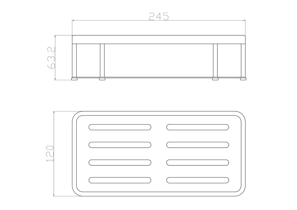 Полка для ванной WONZON & WOGHAND, Брашированное золото (WW-4131-BG)