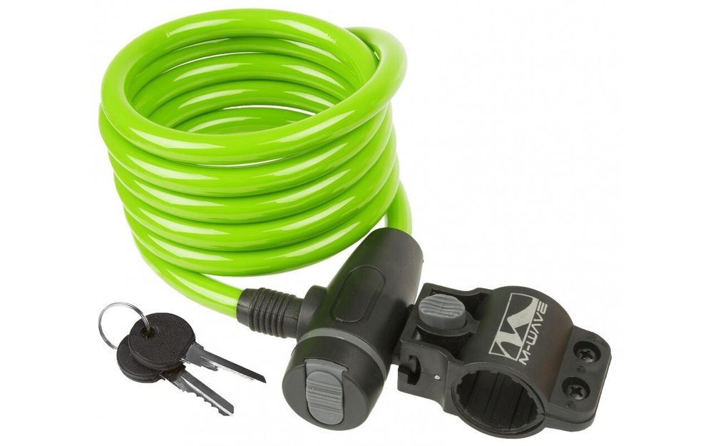 Замок велосипедный противоугонный S 10.18 зеленый M-WAVE
