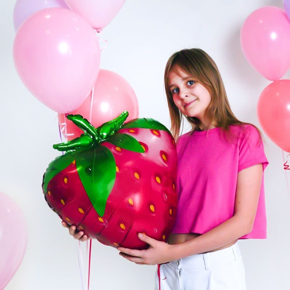 Фольгированный шар-фигура «Клубника», 61 см