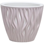 Кашпо для цветов пластиковое 4,5л d-21,5см «Вдохновение» Бежево-розовый