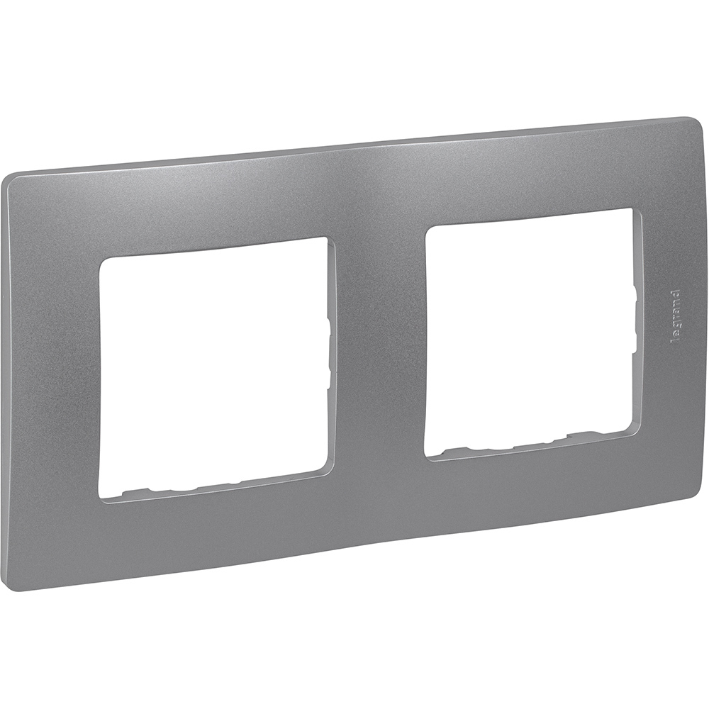 Рамка 2 поста алюминий ETIKA Legrand