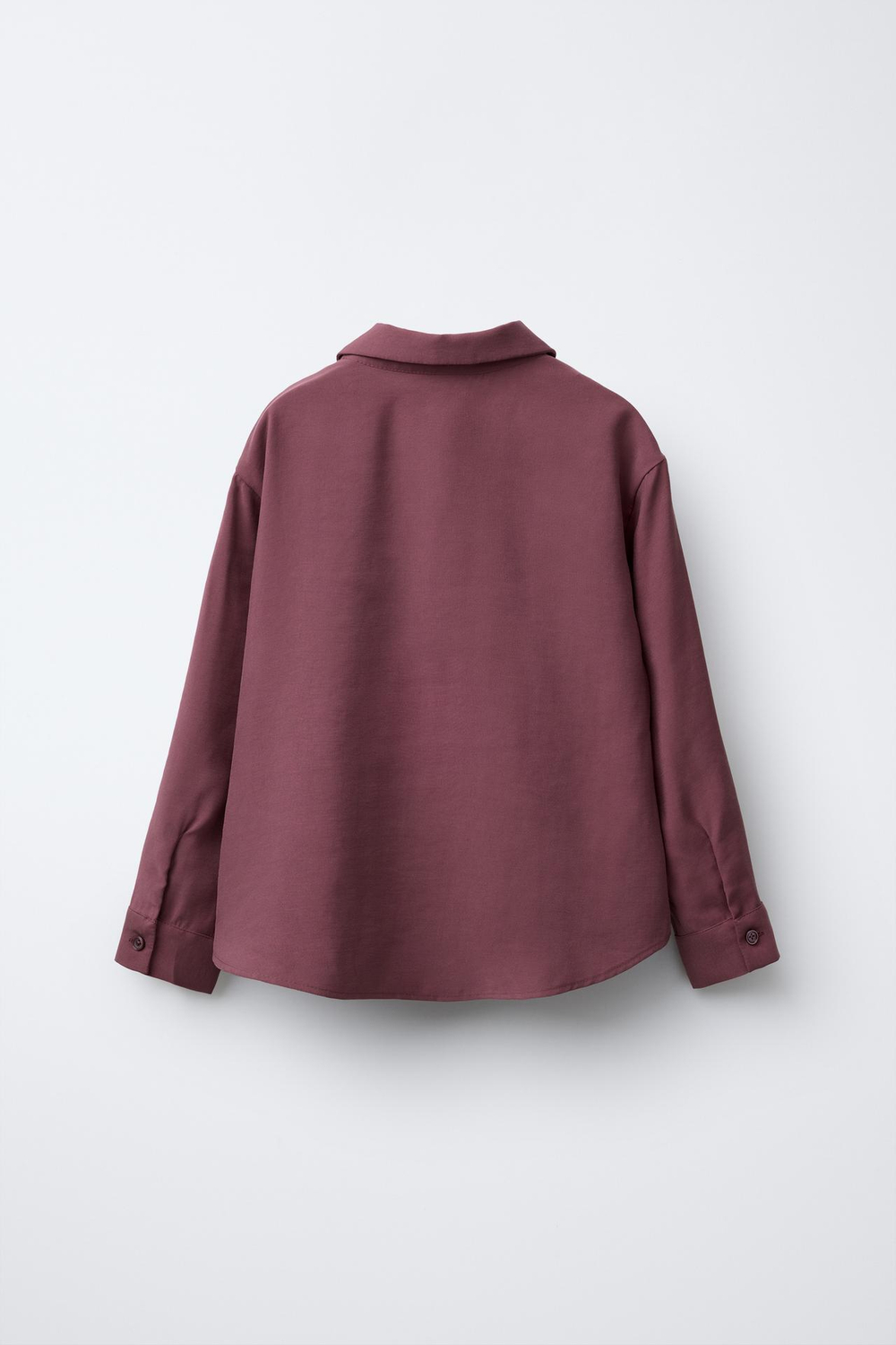 ZARA РУБАШКА С БАНТОМ ИЗ СТРУЯЩЕЙСЯ ТКАНИ, МАЛИНОВЫЙ